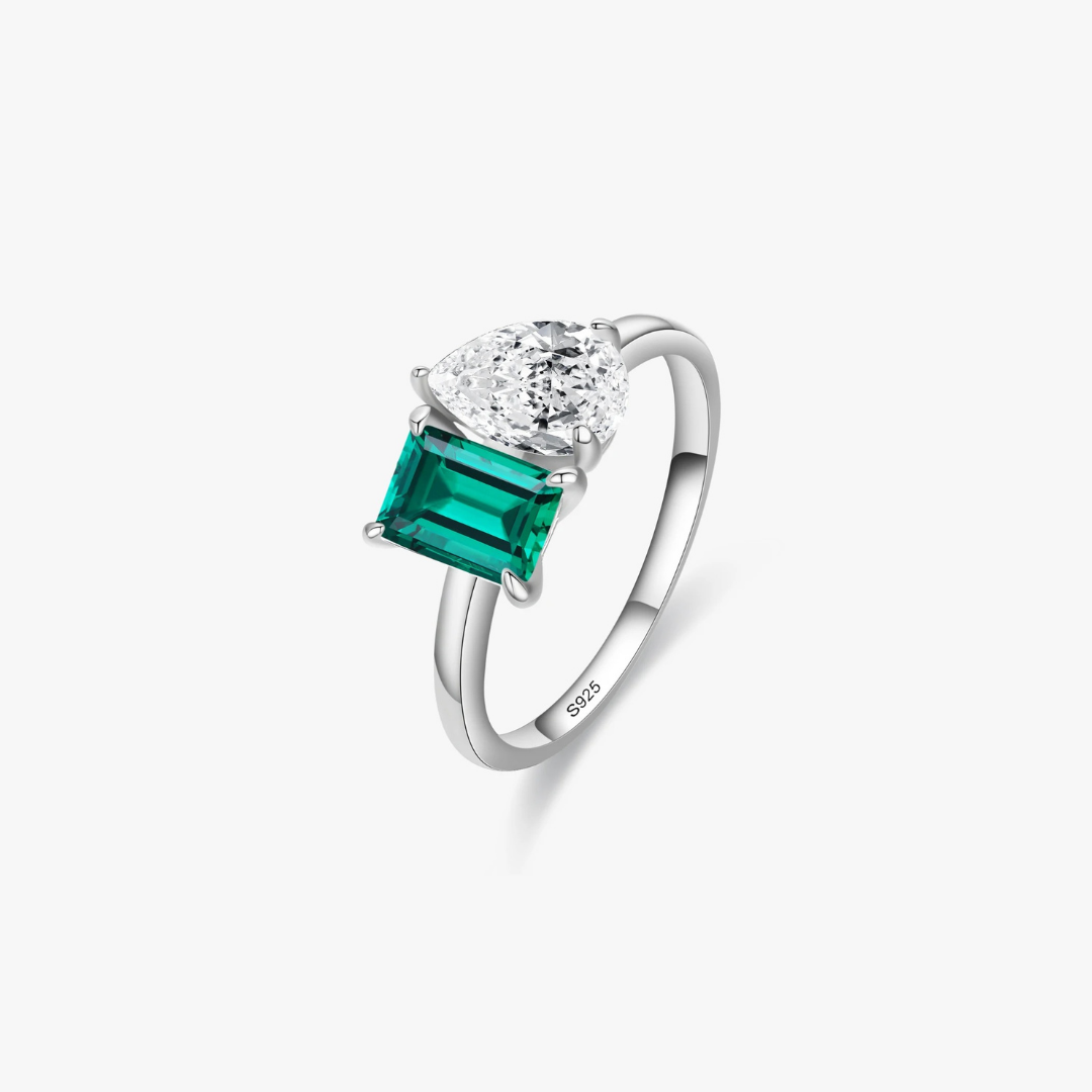 Emerald Duet Ring