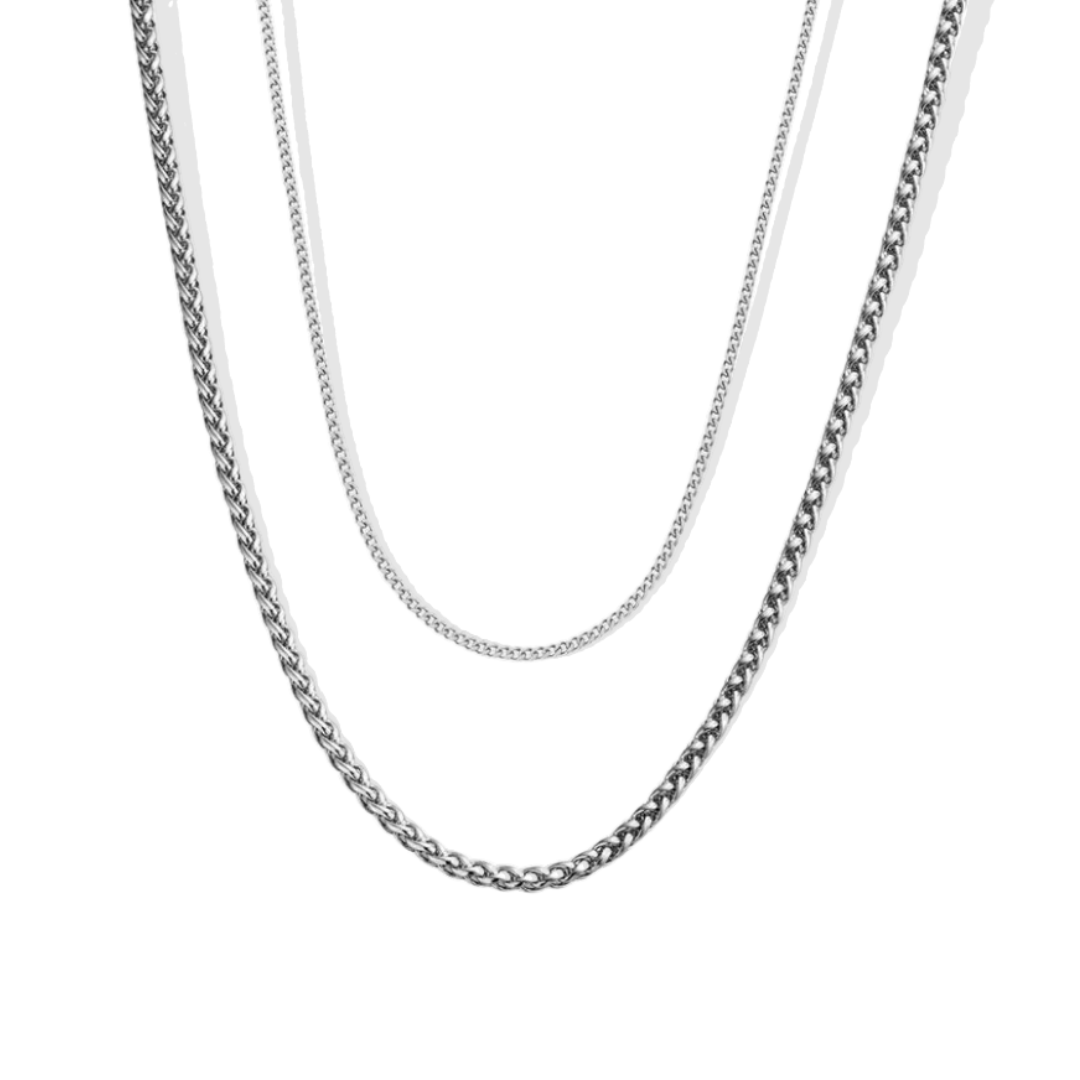 Wheat + Cuban Stack (Silver)