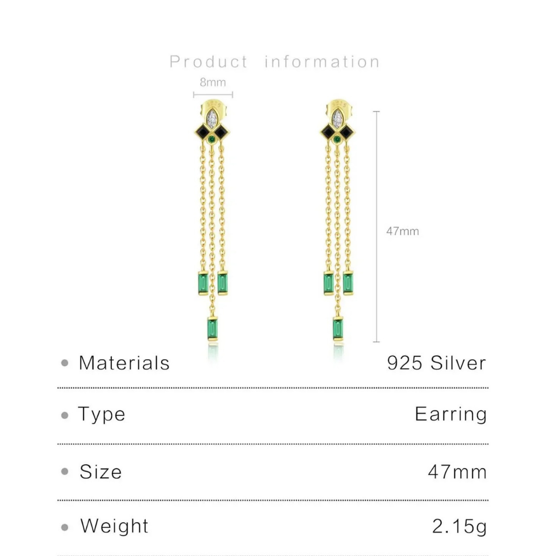 Noir Drop Earrings