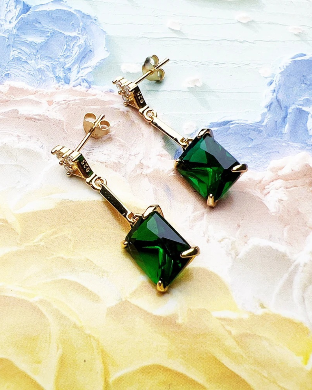 Olive Frosted Earring