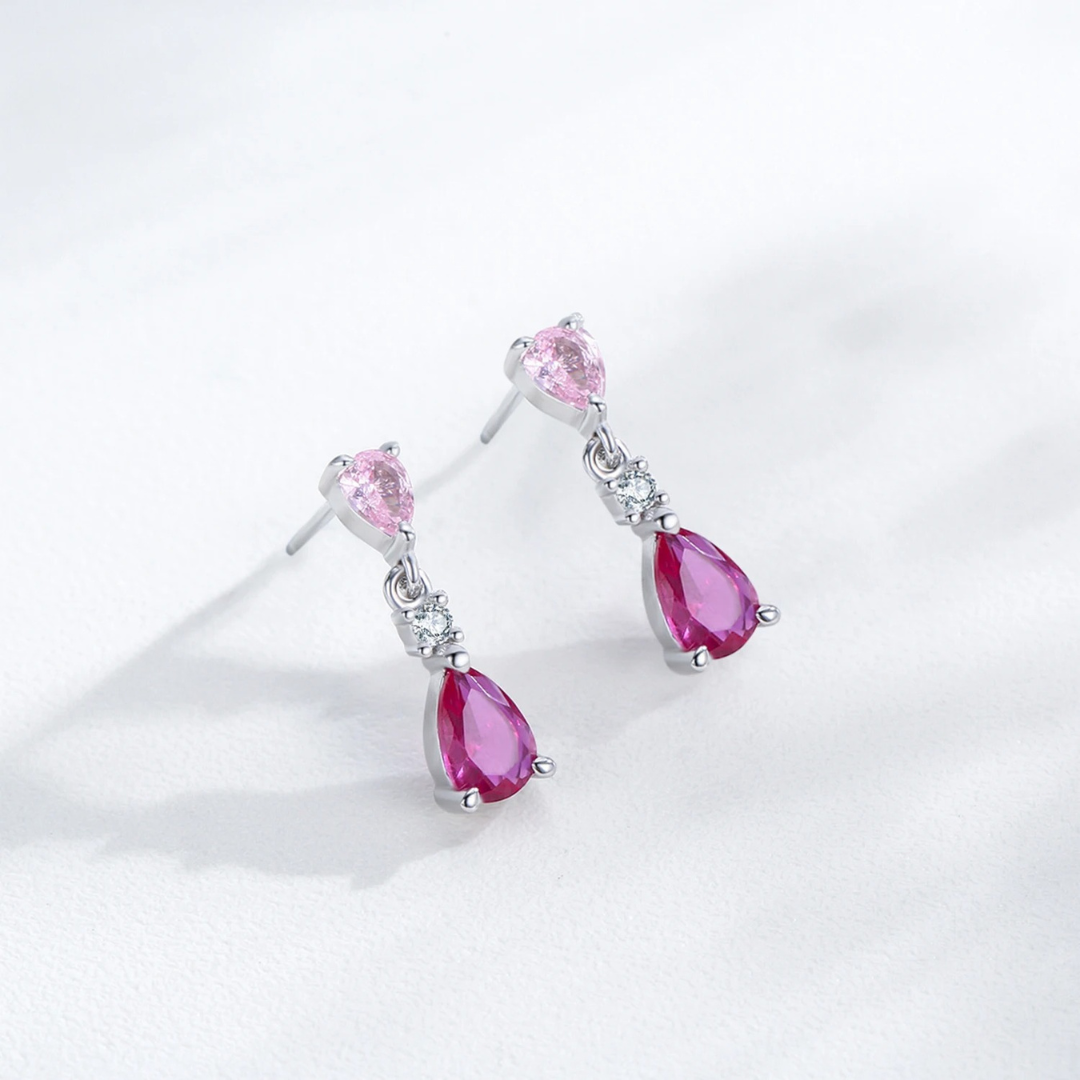 Crimson Glow Earring