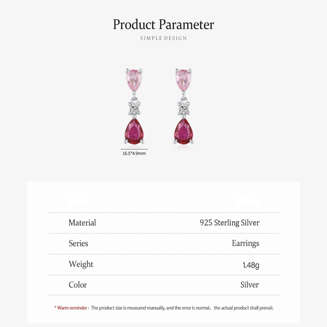 Crimson Glow Earring