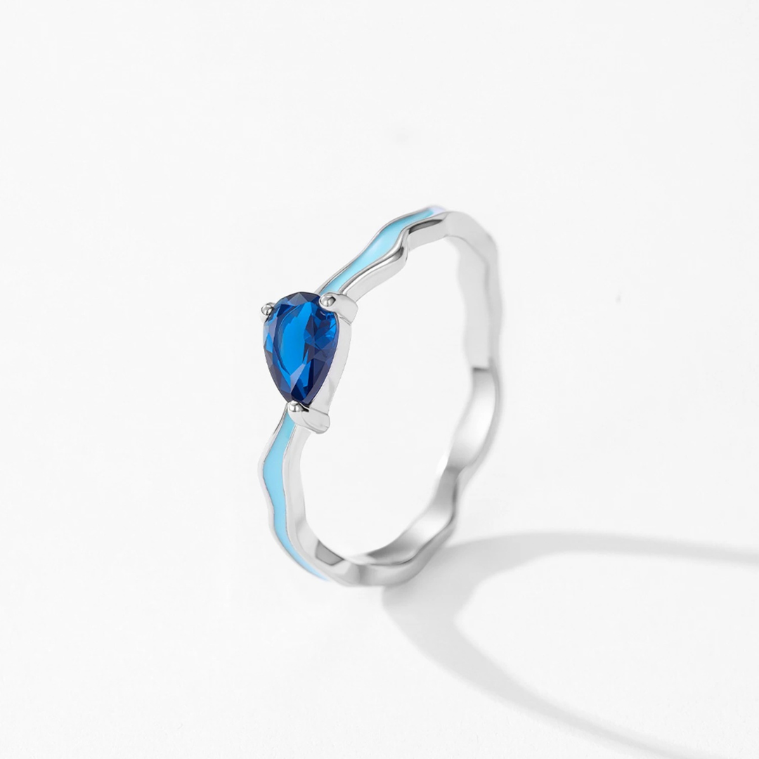 Blue Enamel Ring