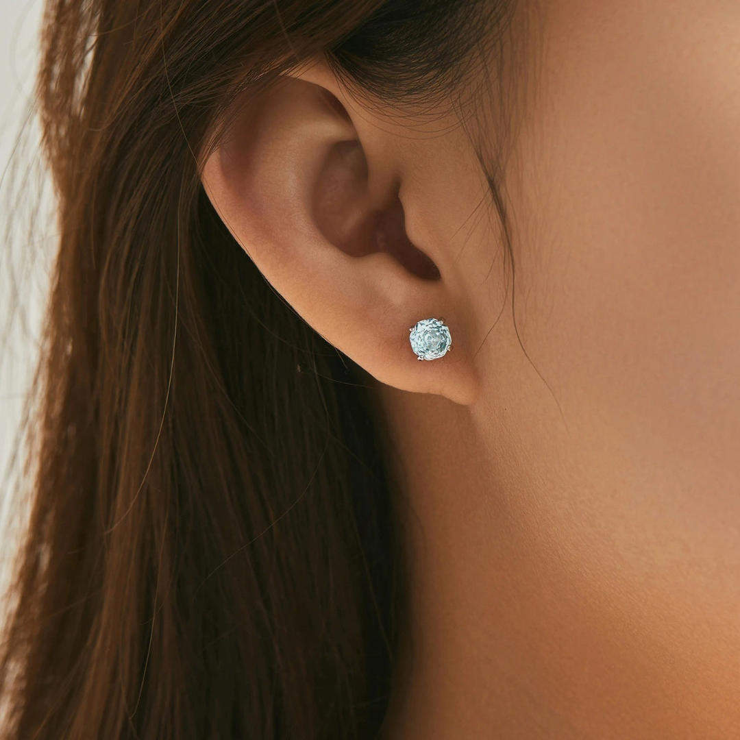 Rose Azure Earring