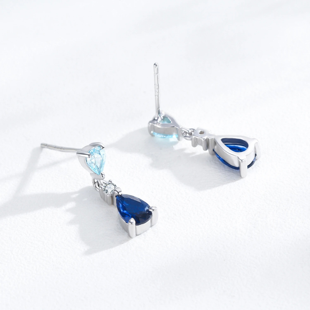 Two-Tone Azure Earring