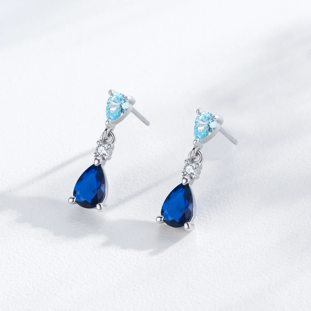 Two-Tone Azure Earring