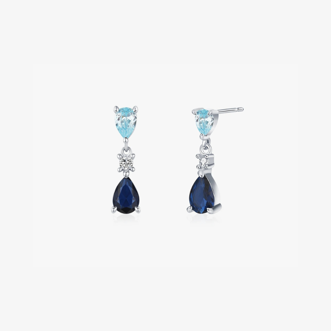 Two-Tone Azure Earring