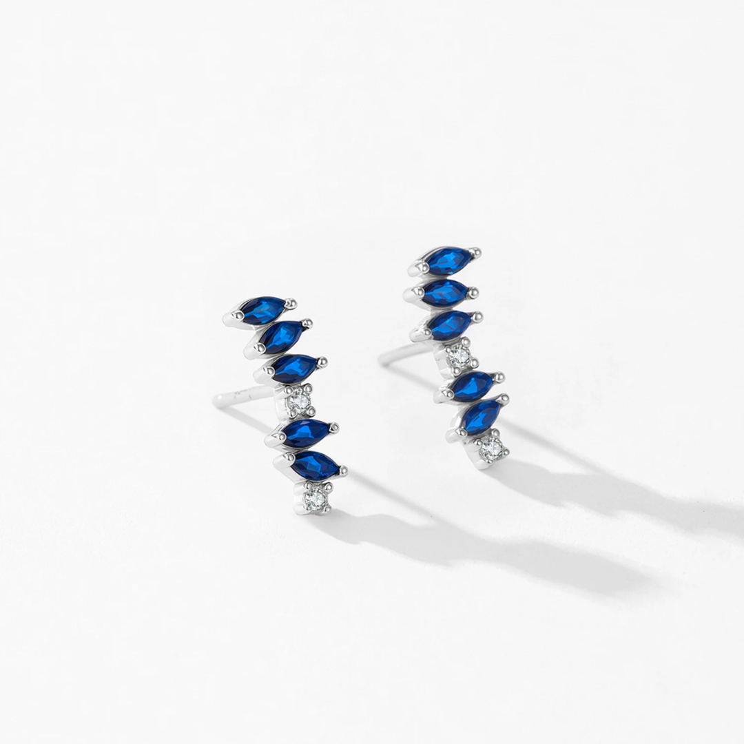Sapphire Bloom Earrings