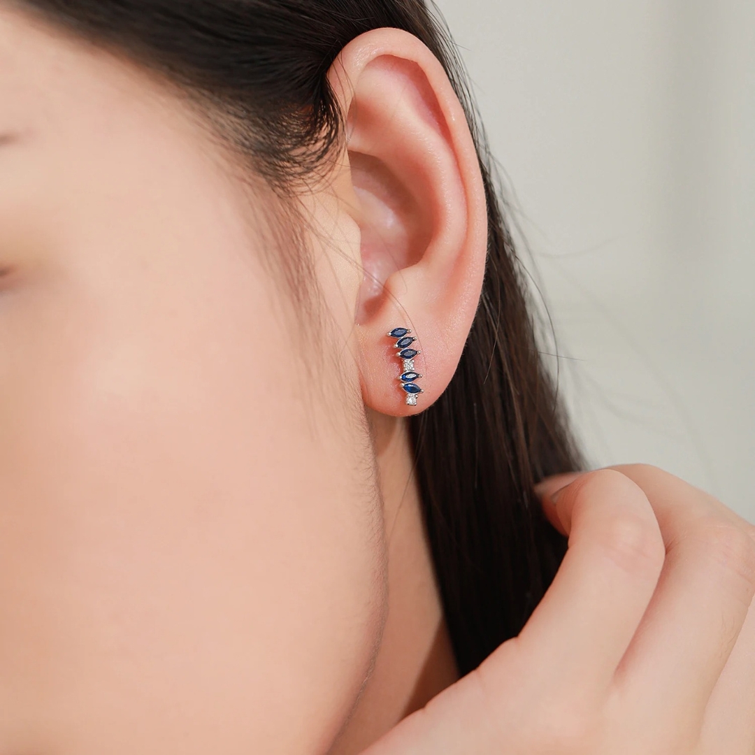 Sapphire Bloom Earrings