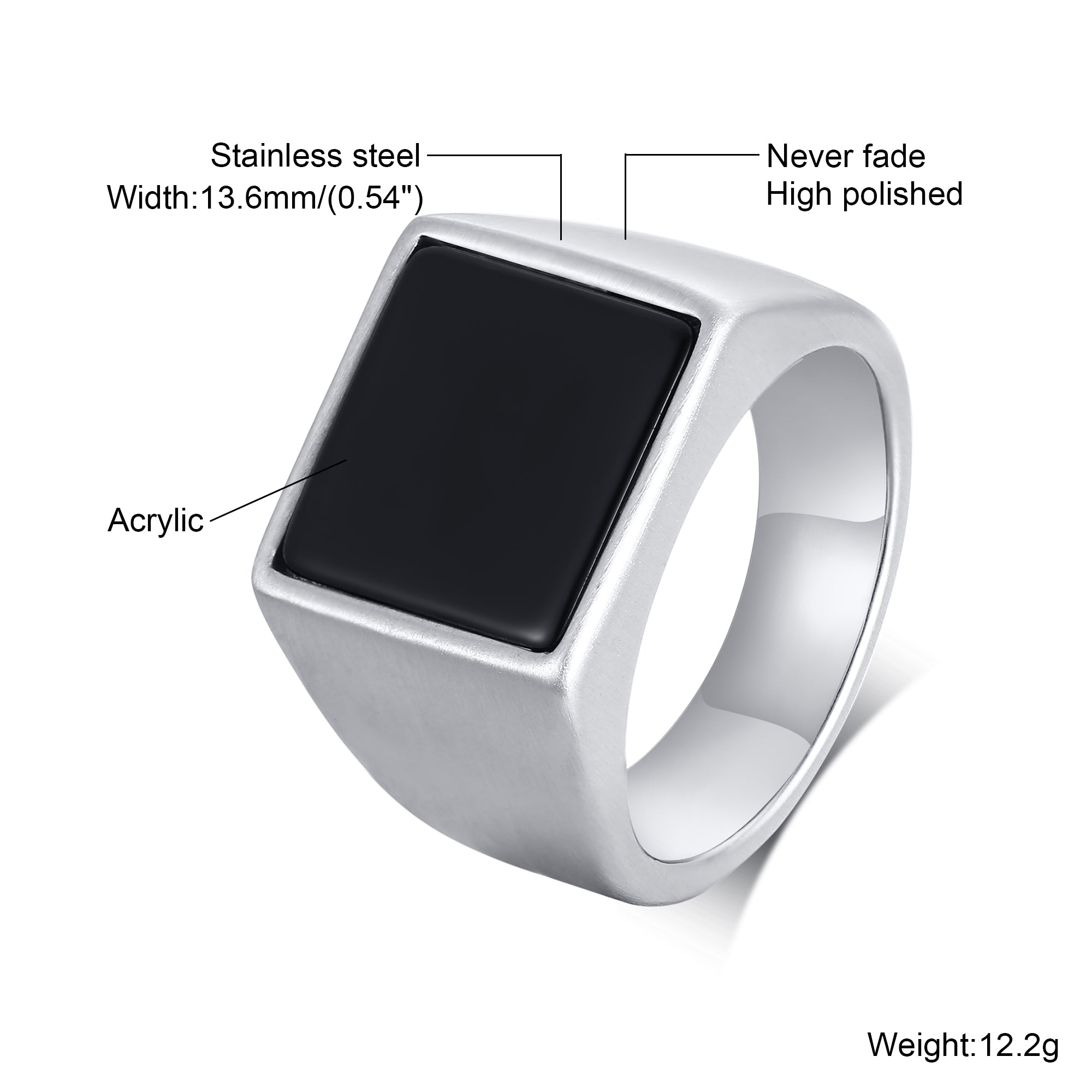 Square up Silver Ring