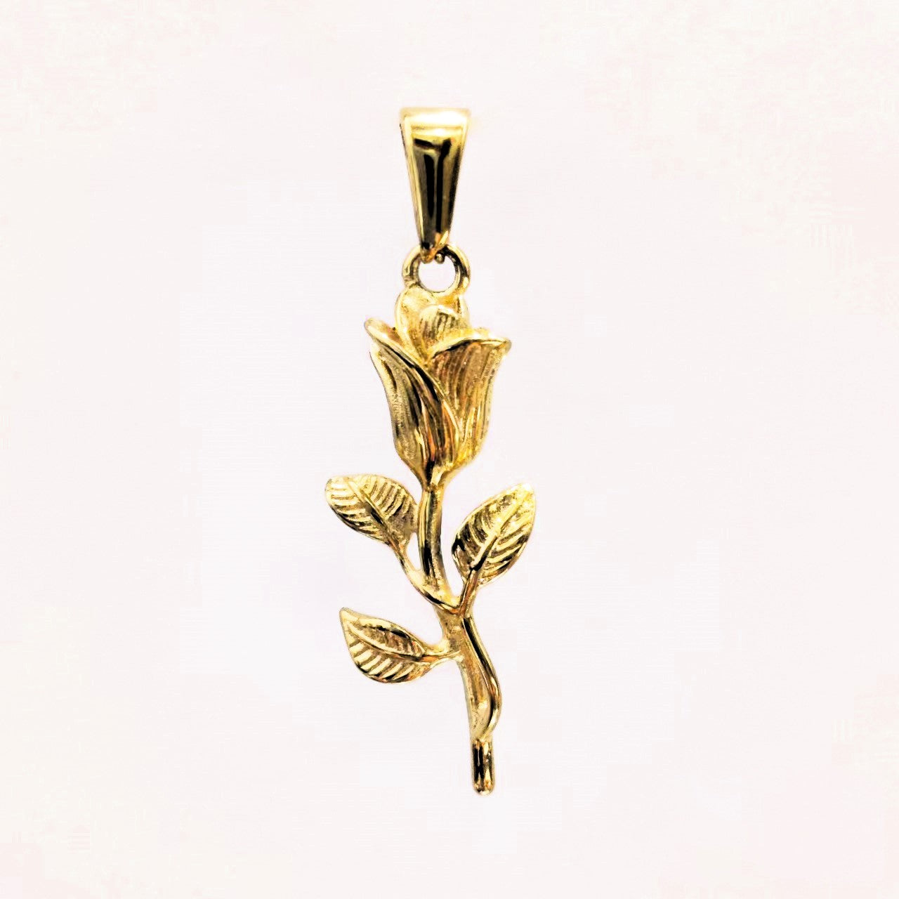 Rose Charm Necklace (Silver)