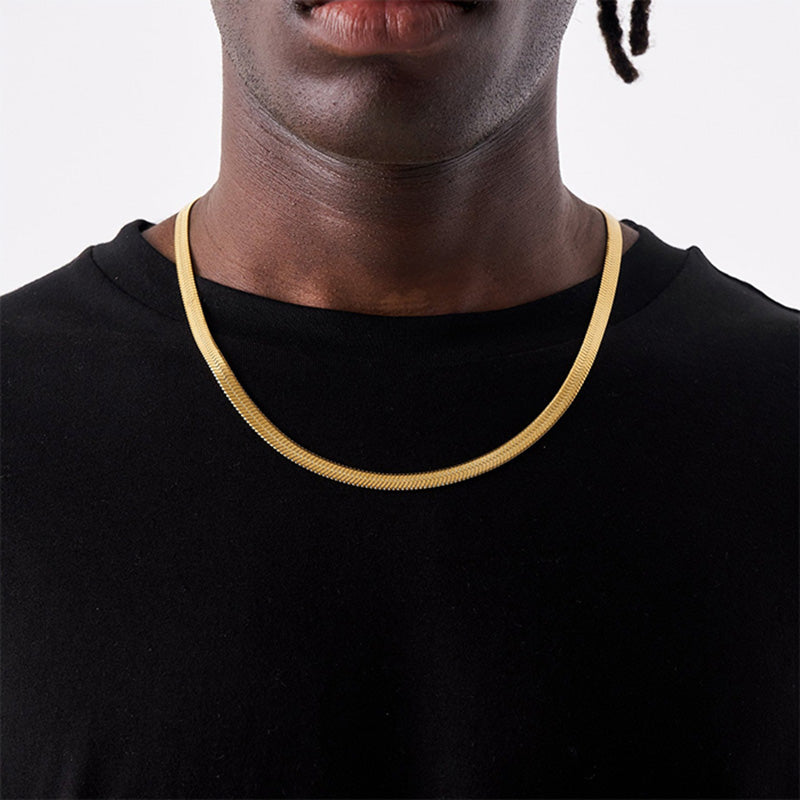 Flat Snake Chain Gold