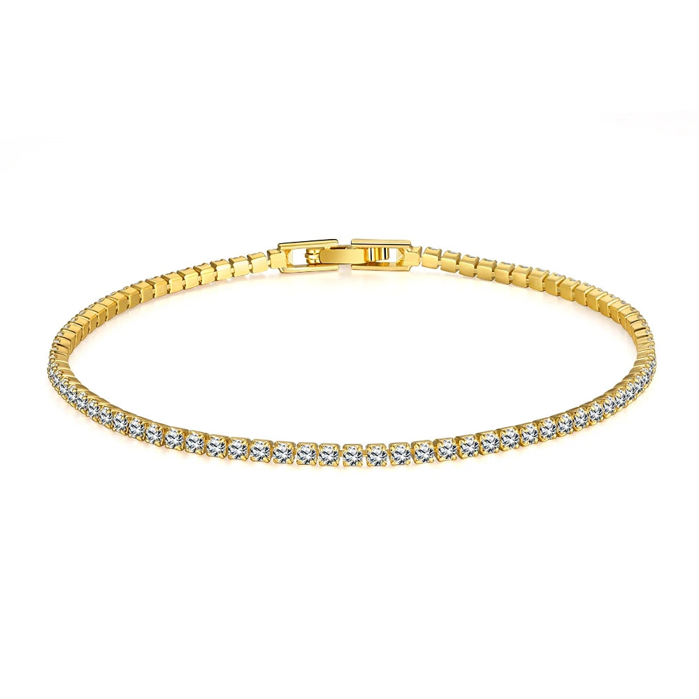 Tennis Bracelet 2mm (Gold)
