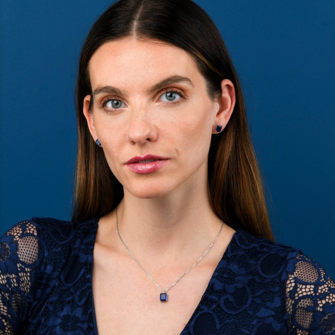 Blue Crystal Necklace
