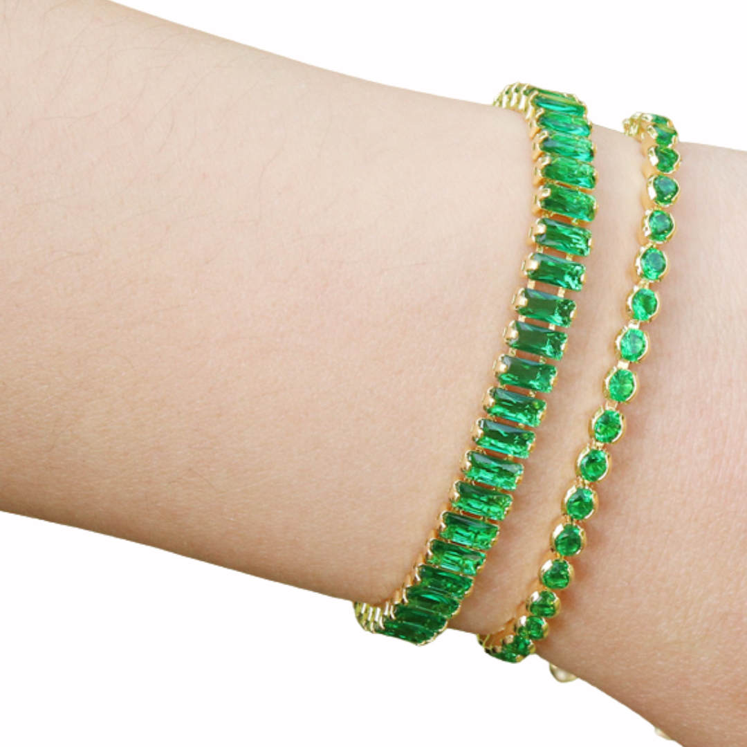 Green Tennis Bracelet