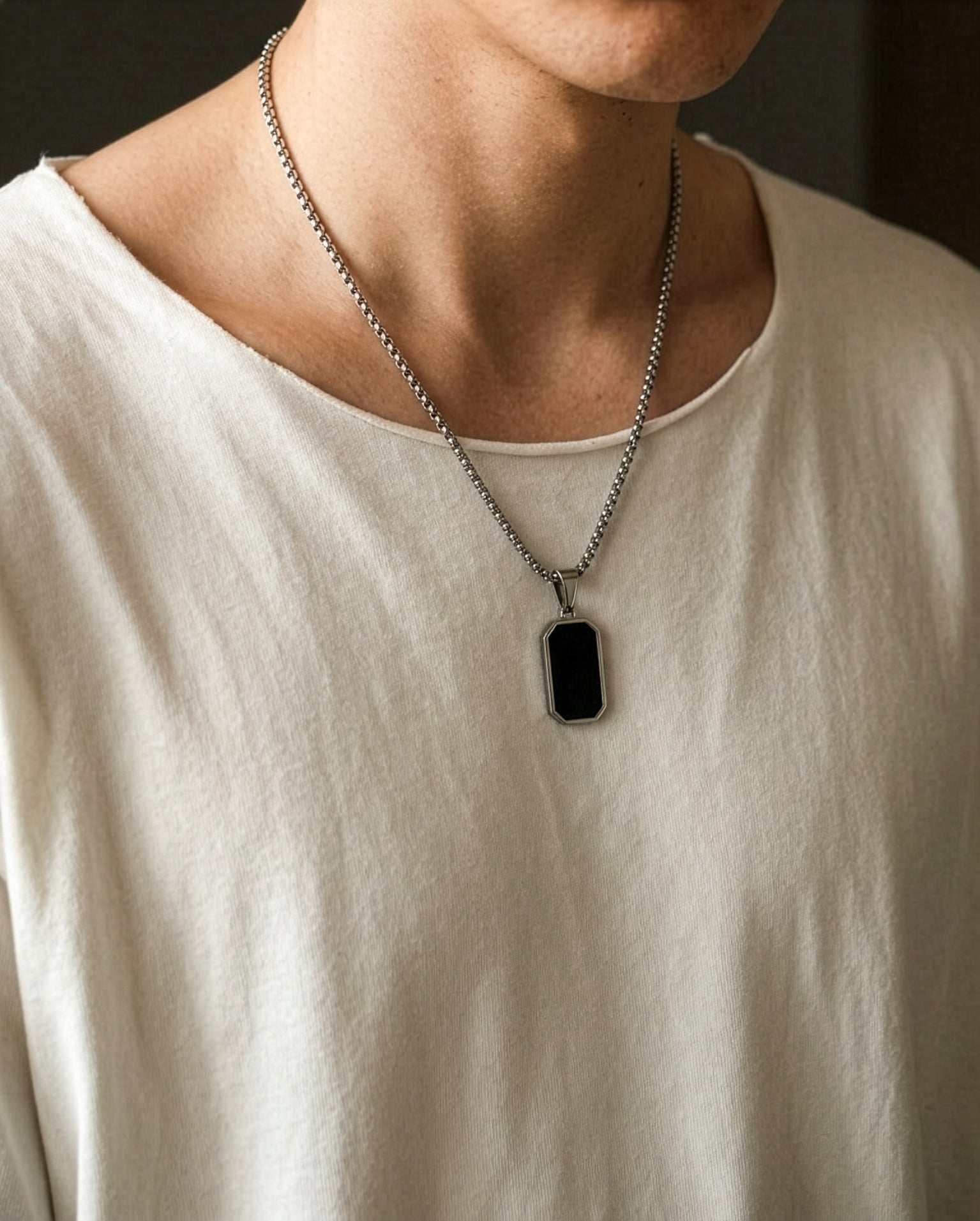 Onyx Silver Chain