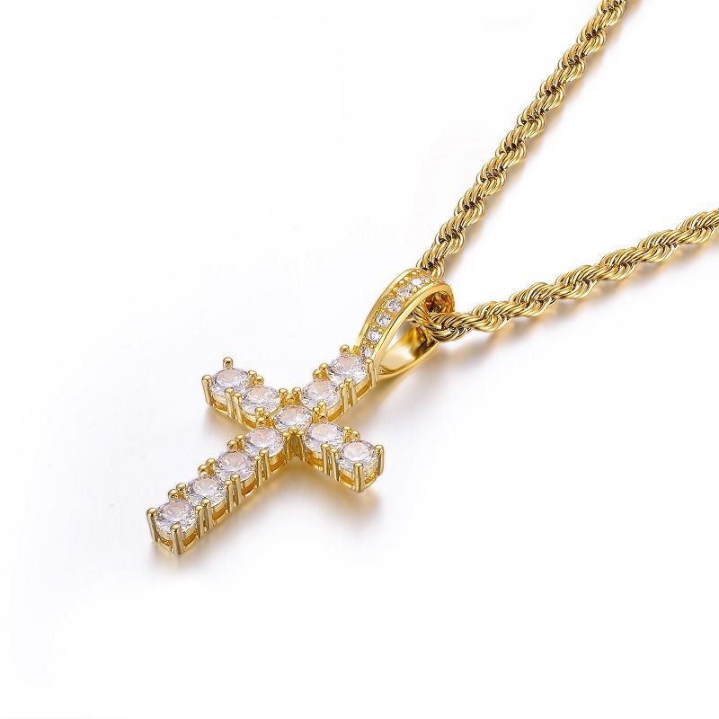 Iced Bold Cross Chain