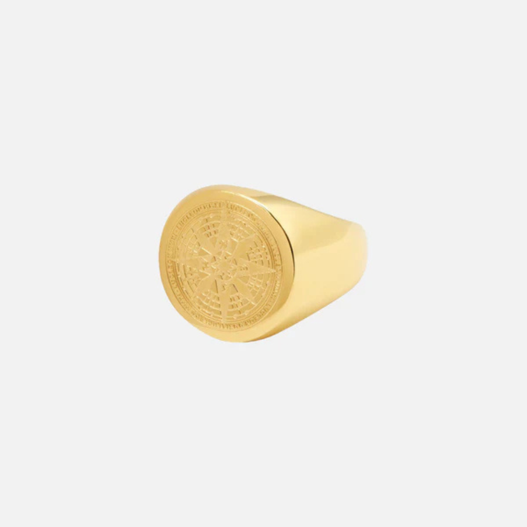 Gold Compass Ring