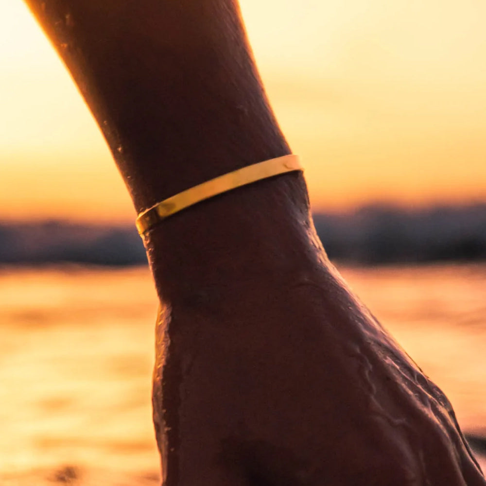 Aurum Bloc Cuff Bracelet (Gold)