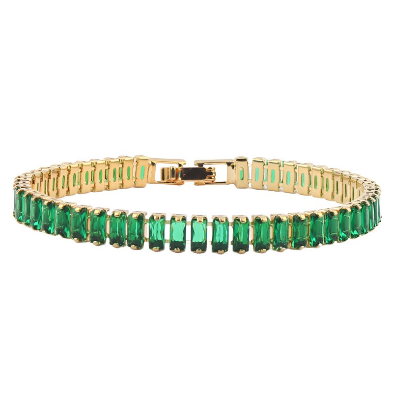 Green Tennis Bracelet