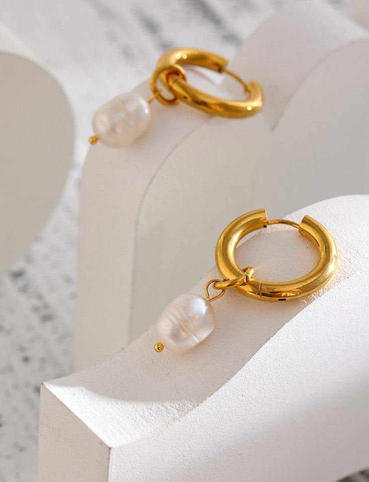 Pearl Hoop Earring