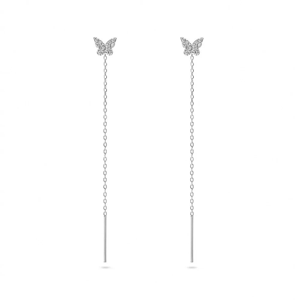 Butterfly Bling Drop Earring