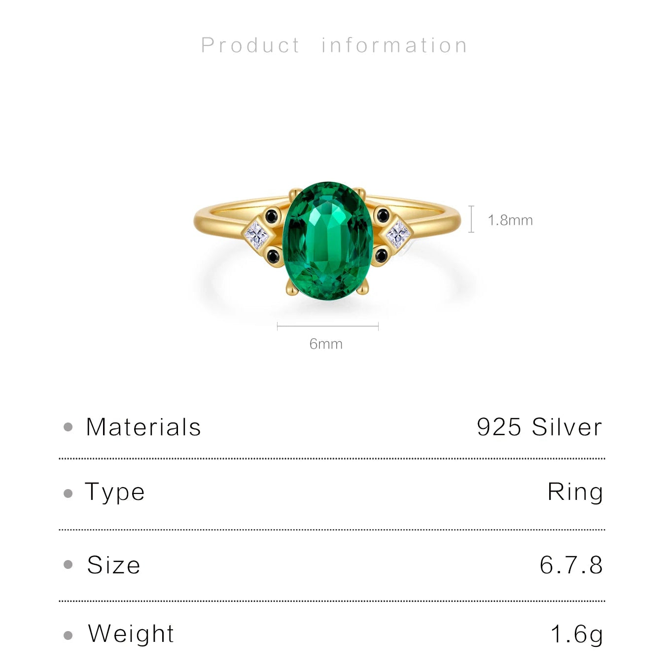 Oval Emerald Ring