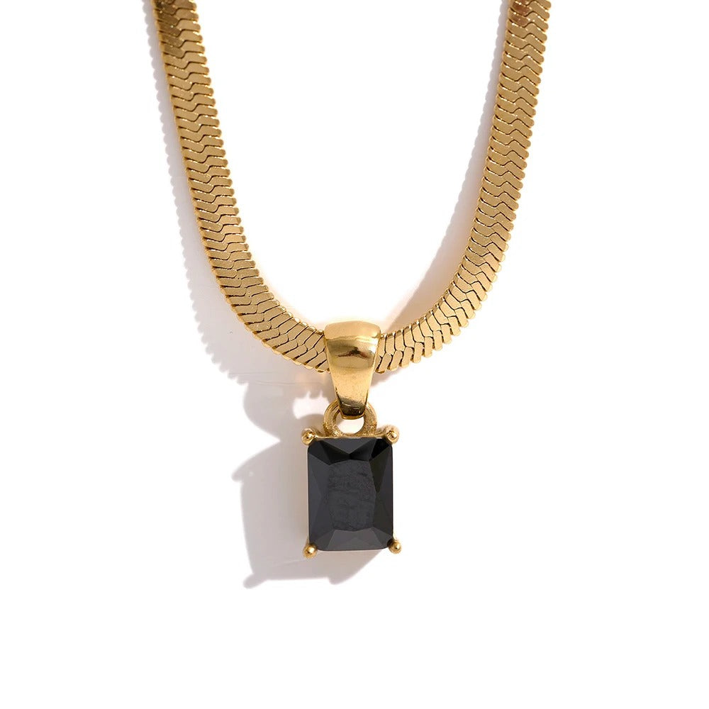Black Gemstone Necklace