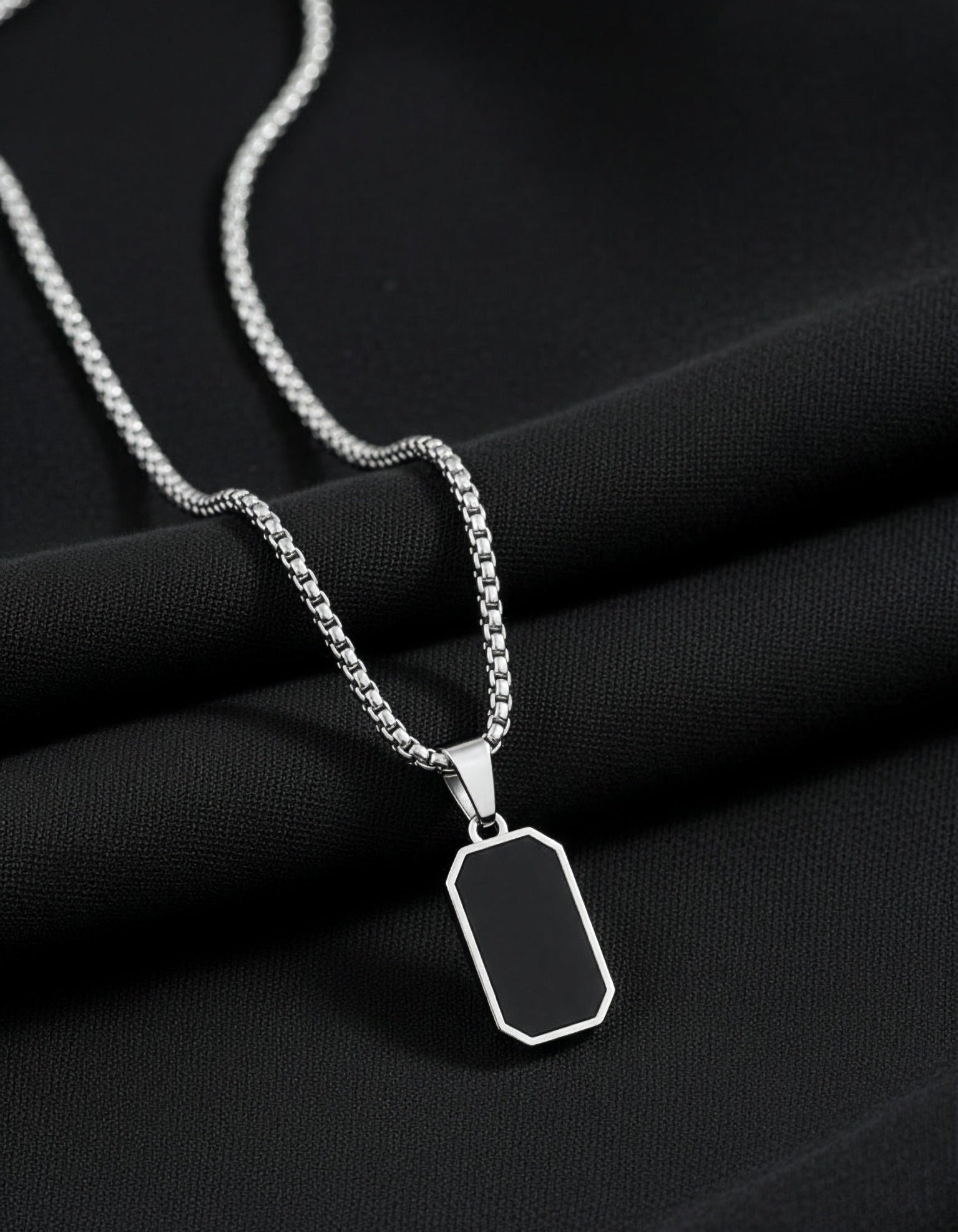 Onyx Silver Chain