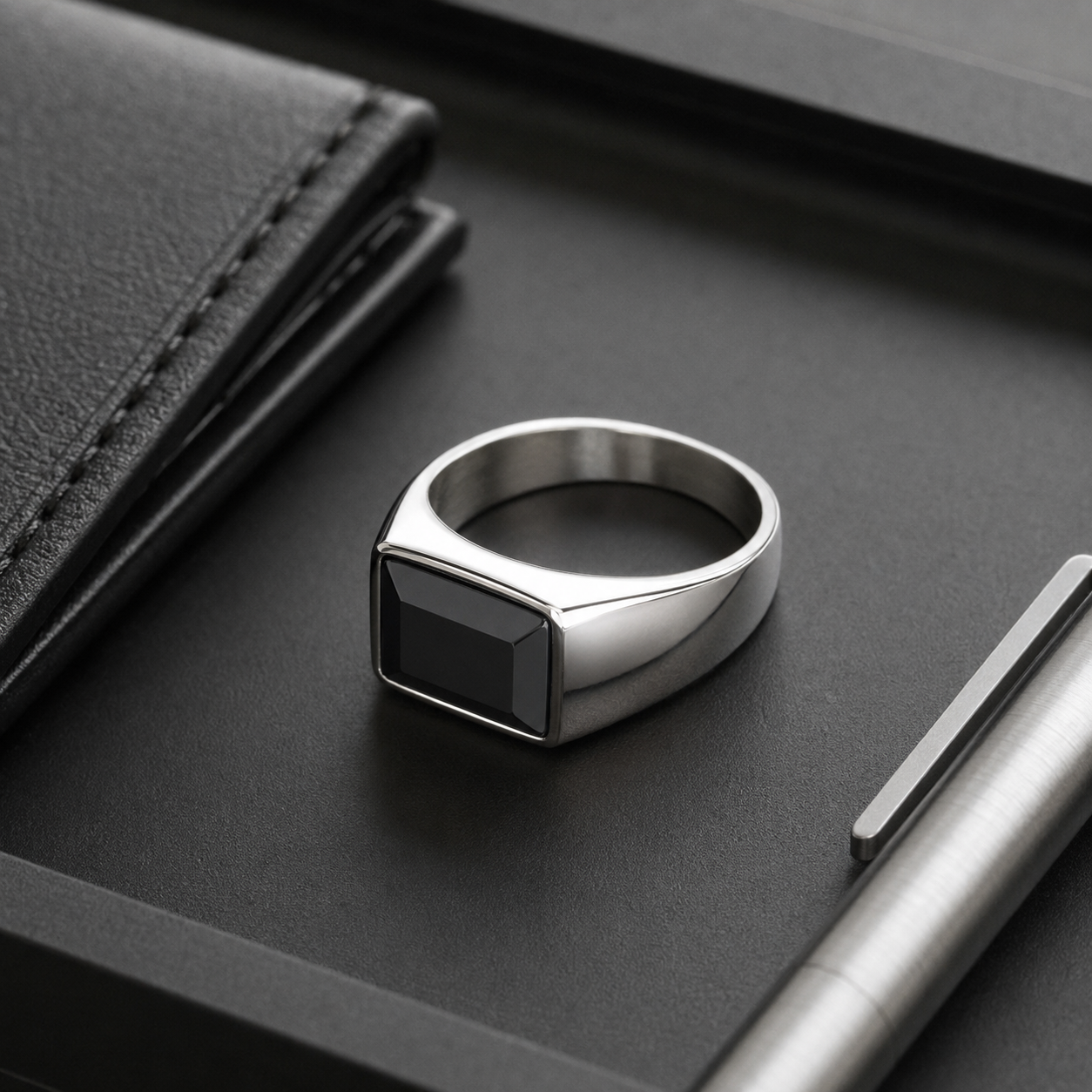Onyx Silver Ring