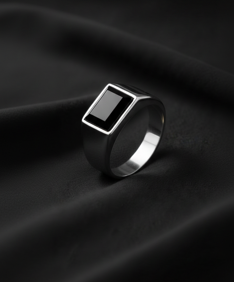 Onyx Silver Ring