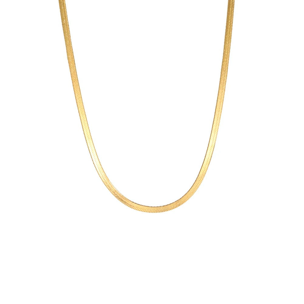 Flat Snake Chain Gold
