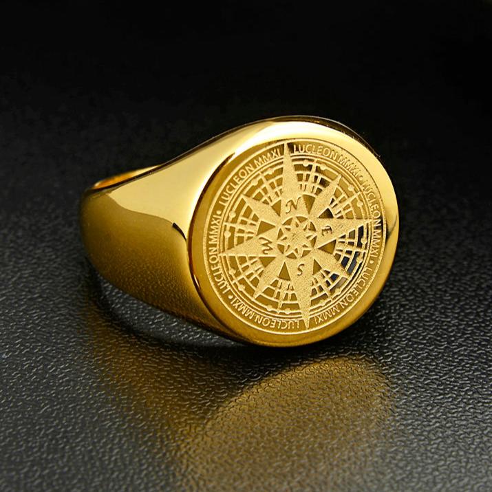 Gold Compass Ring