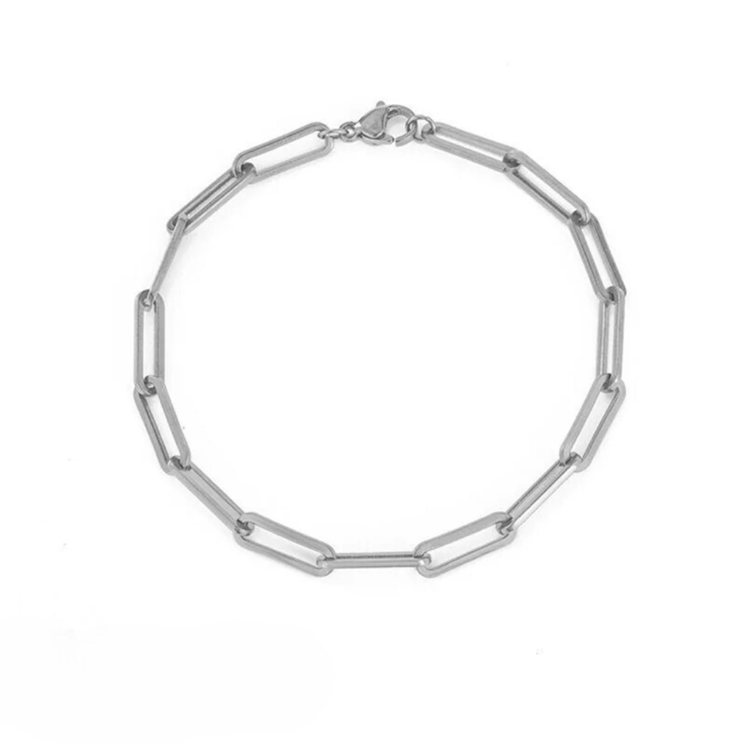 Silver Paperclip Bracelet