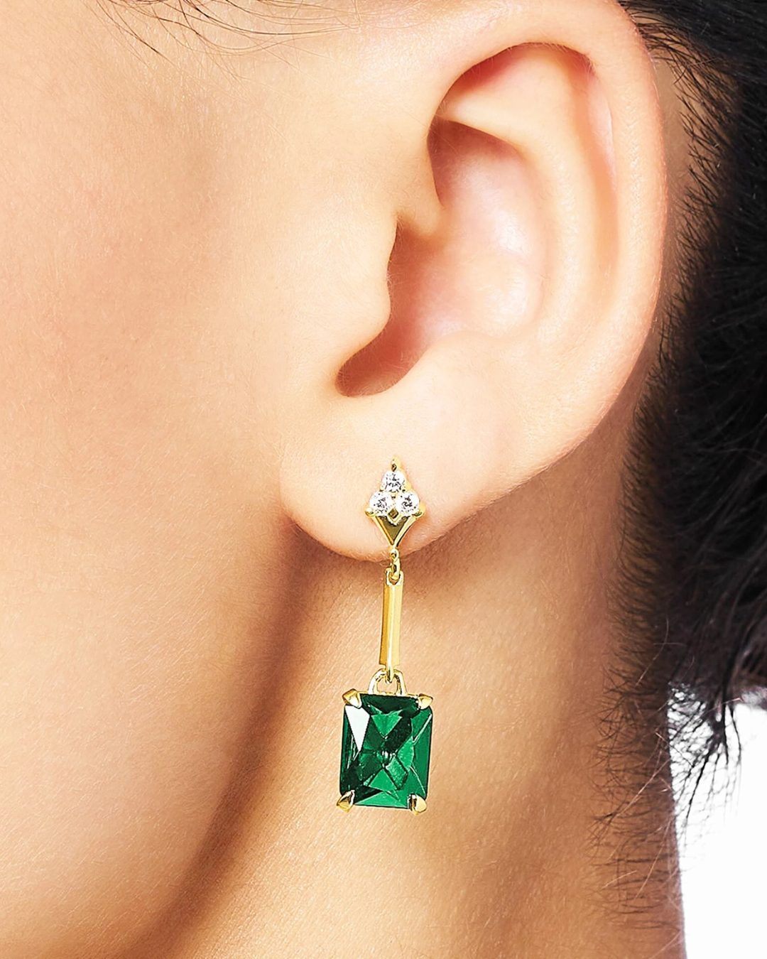 Olive Frosted Earring
