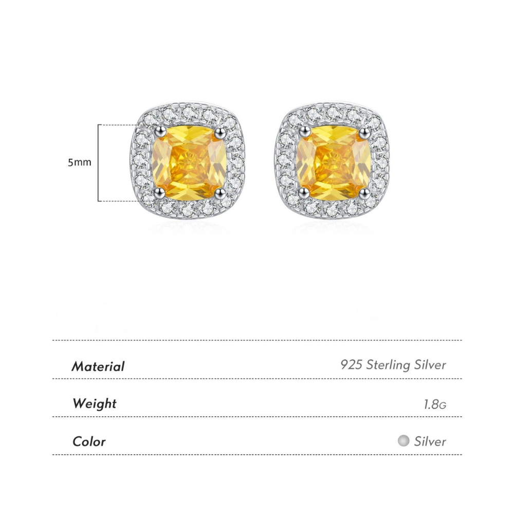 Yellow Glimmer Studs