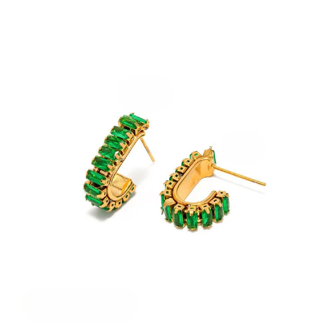 Zirconia Earring (Green)