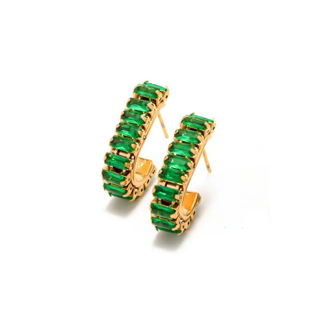 Zirconia Earring (Green)