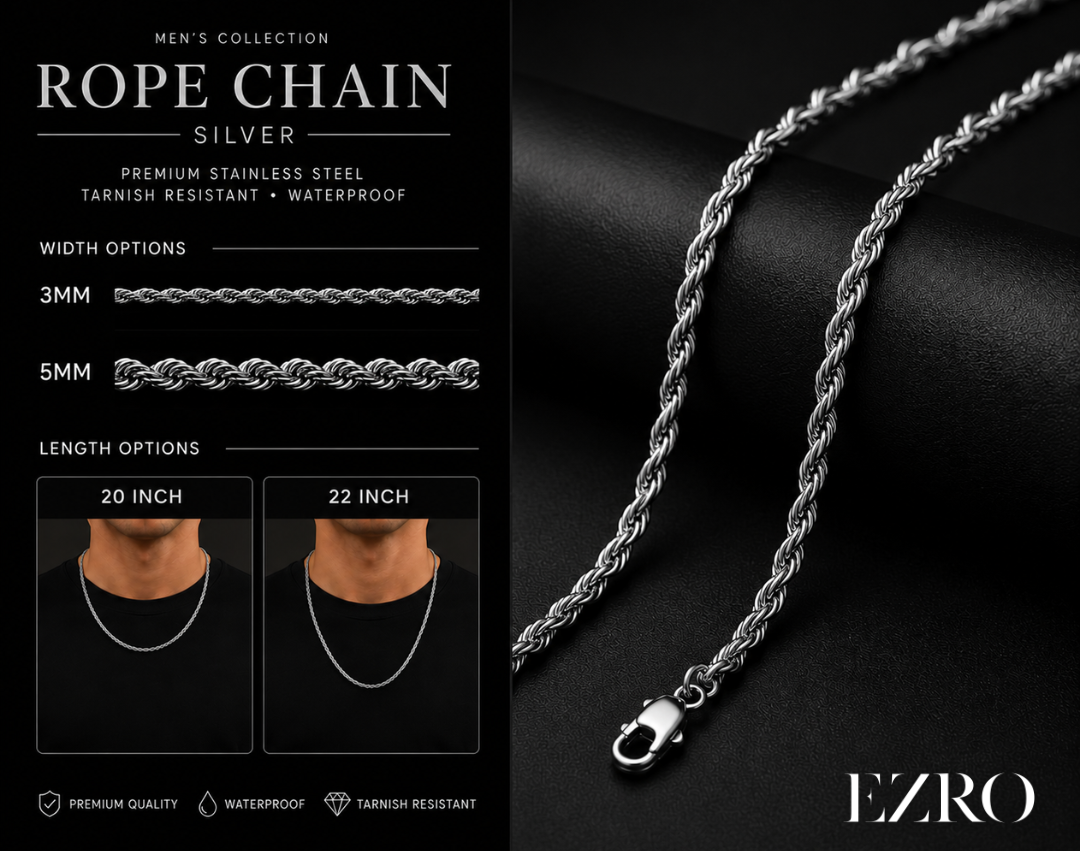 Rope Chain Minimalistic Silver