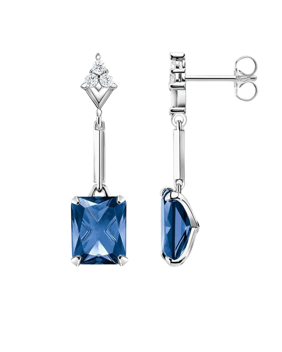 Pair of blue gemstone earrings