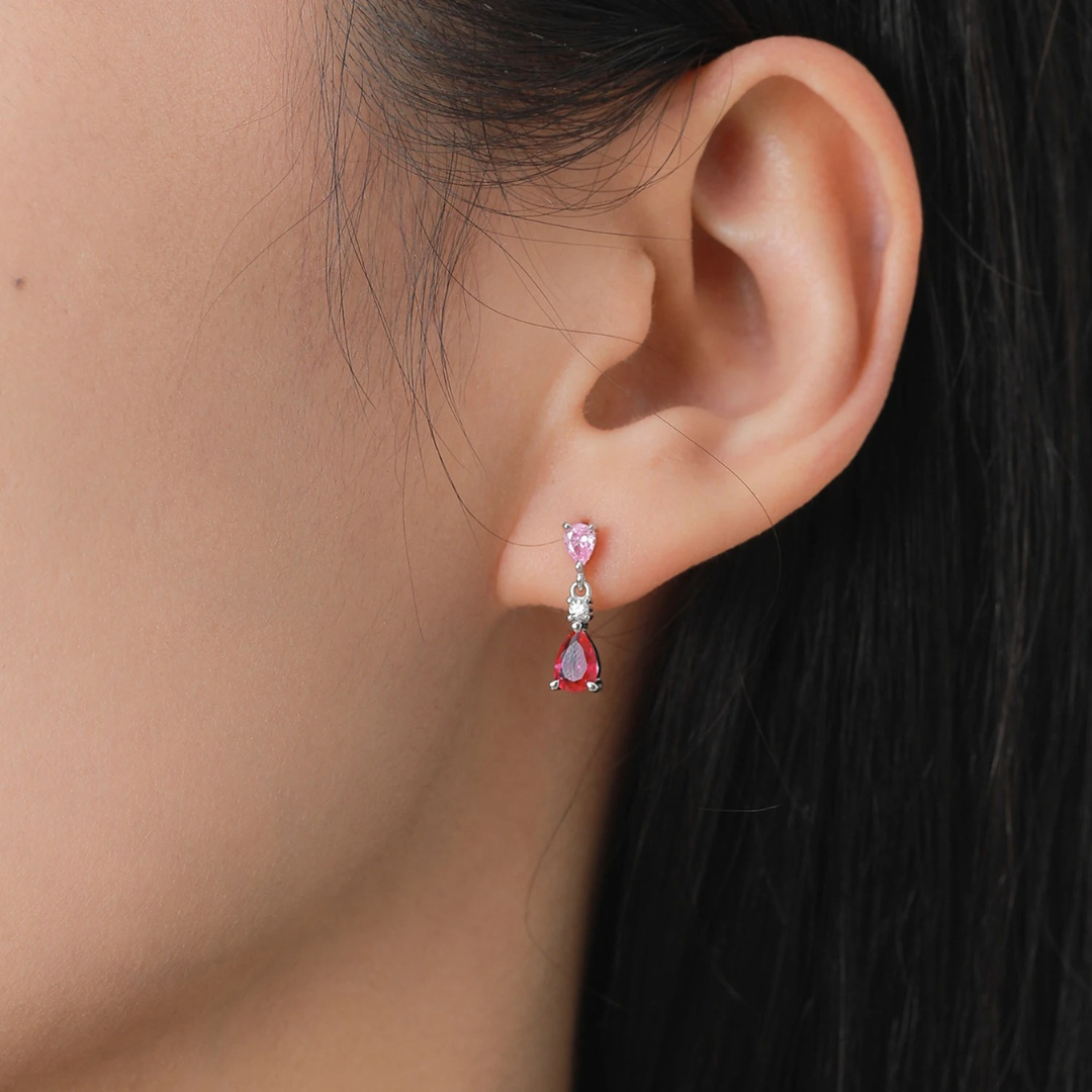 Crimson Glow Earring