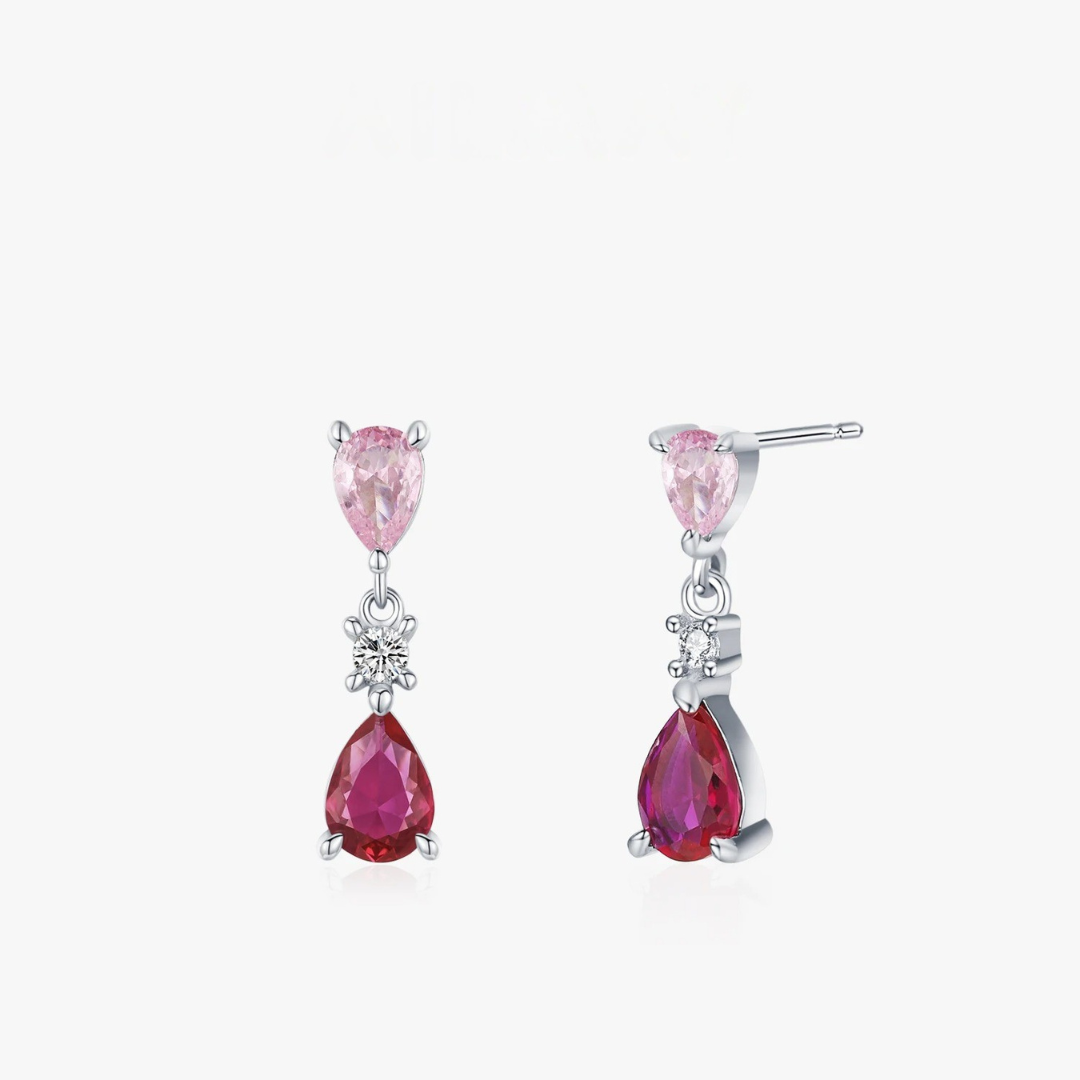 Crimson Glow Earring
