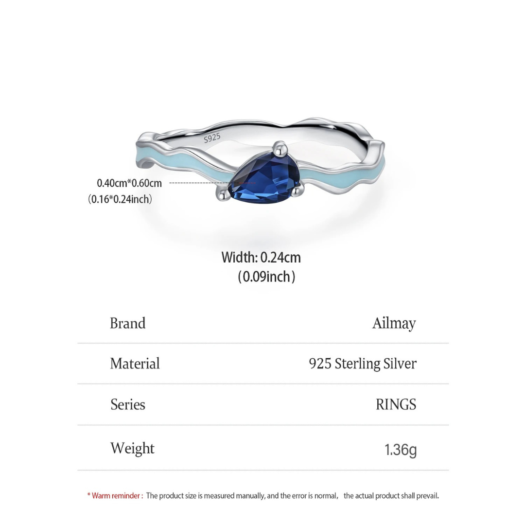 Blue Enamel Ring