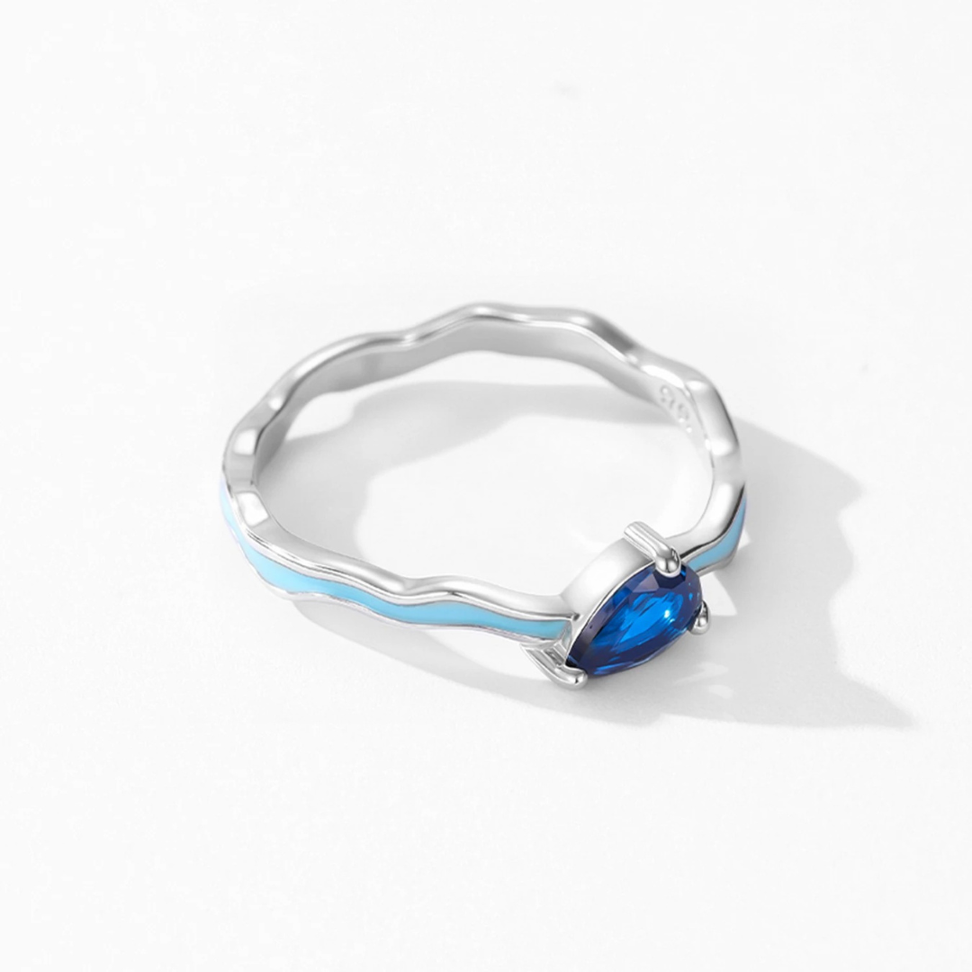 Blue Enamel Ring