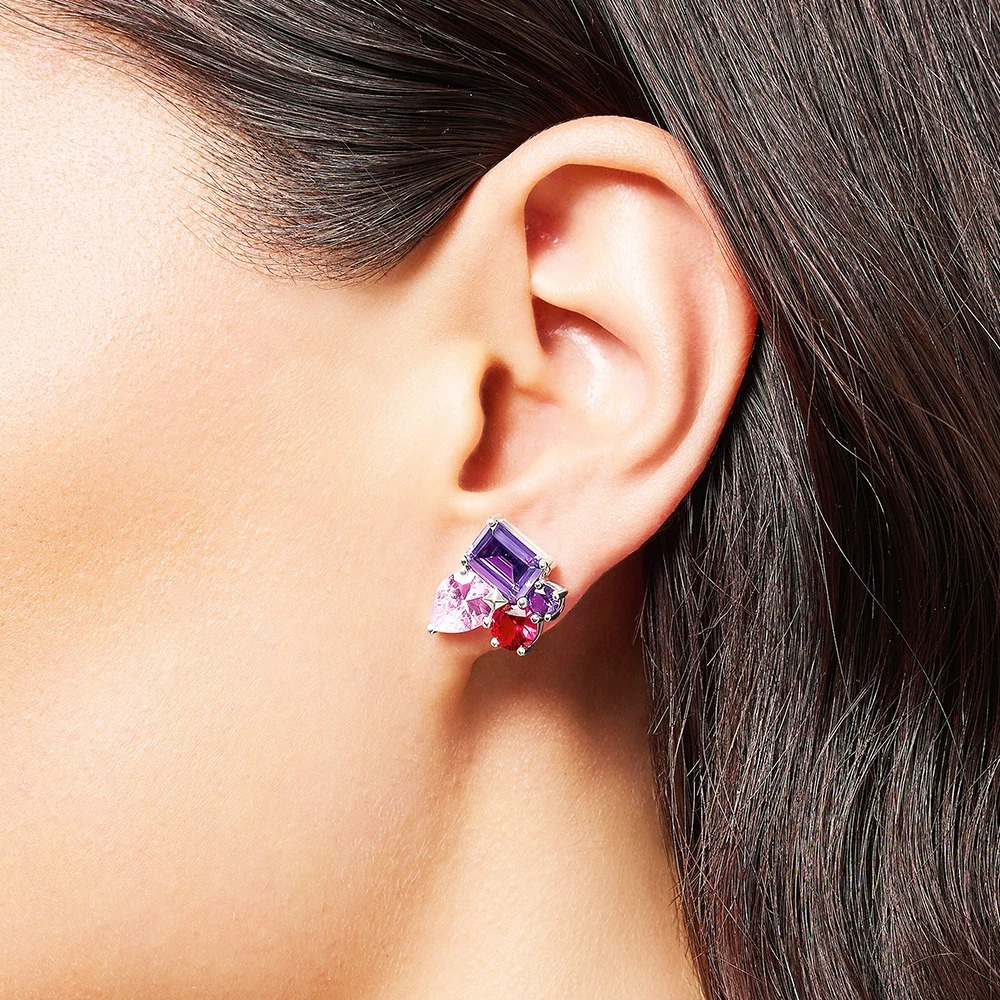 Violet Bloom Studs
