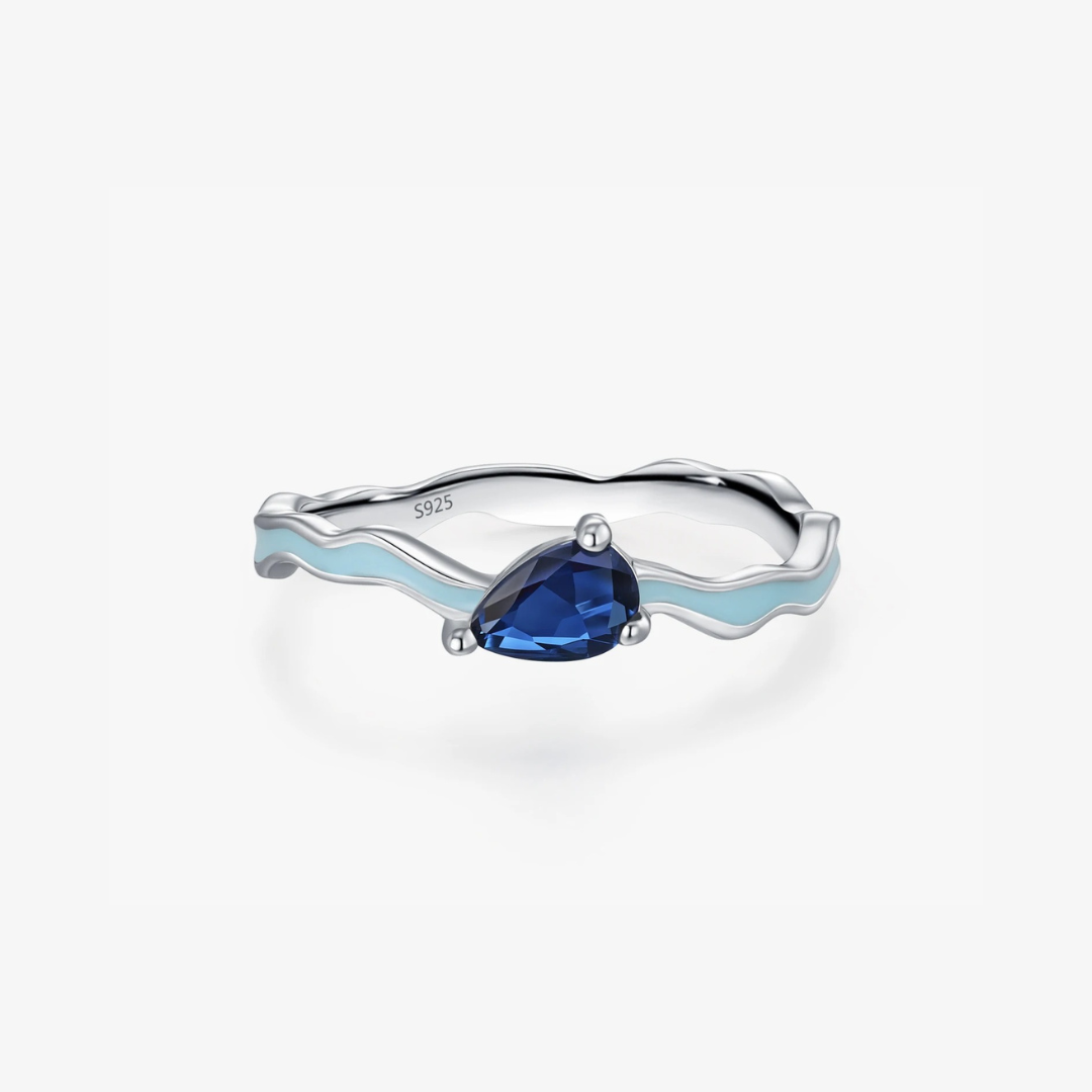 Blue Enamel Ring