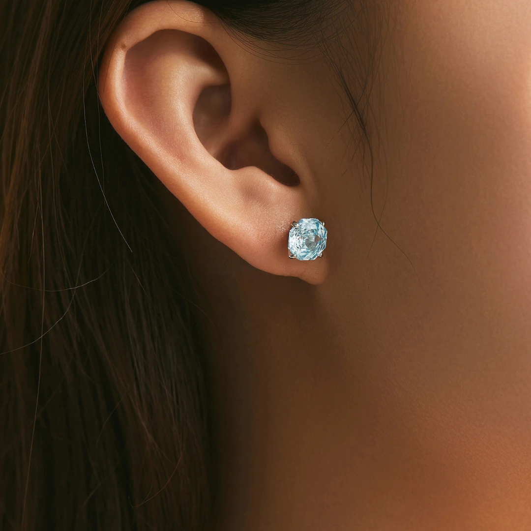 Rose Azure Earring