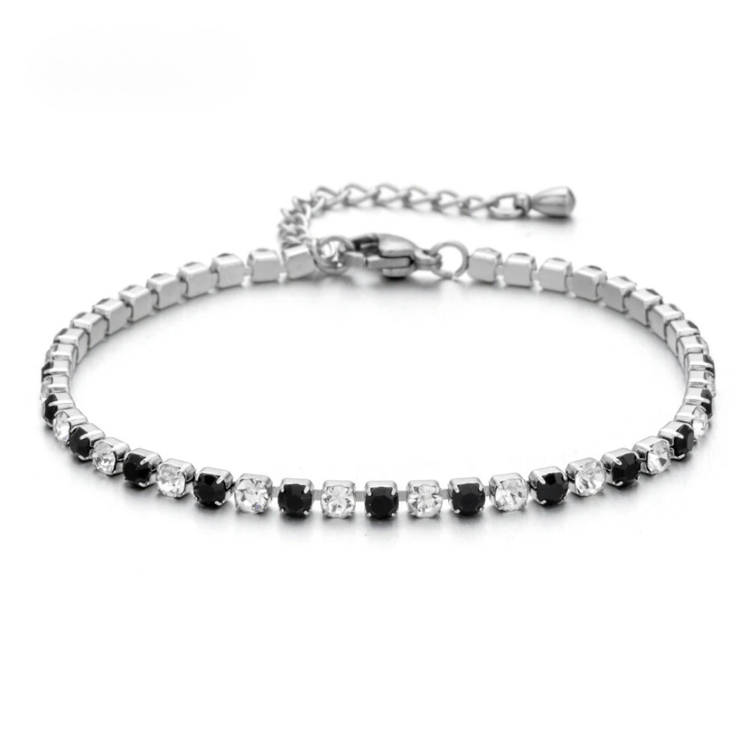Tennis Bracelet (Black-White)