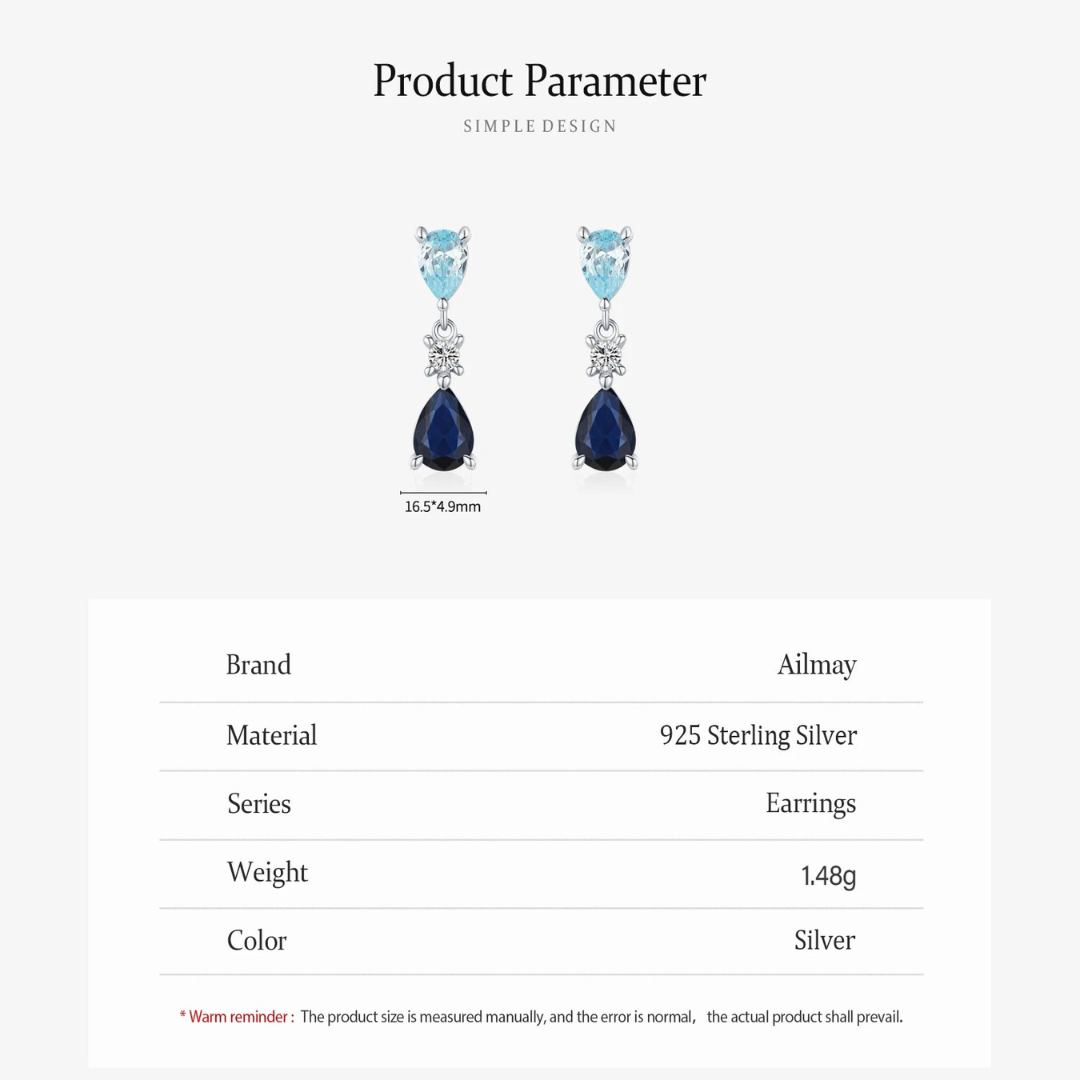 Two-Tone Azure Earring