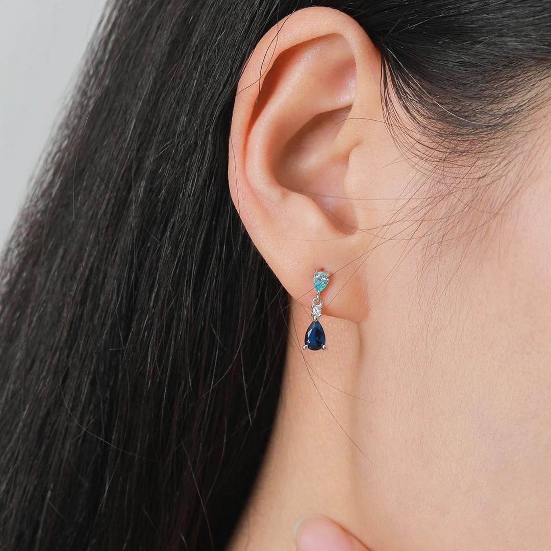 Two-Tone Azure Earring